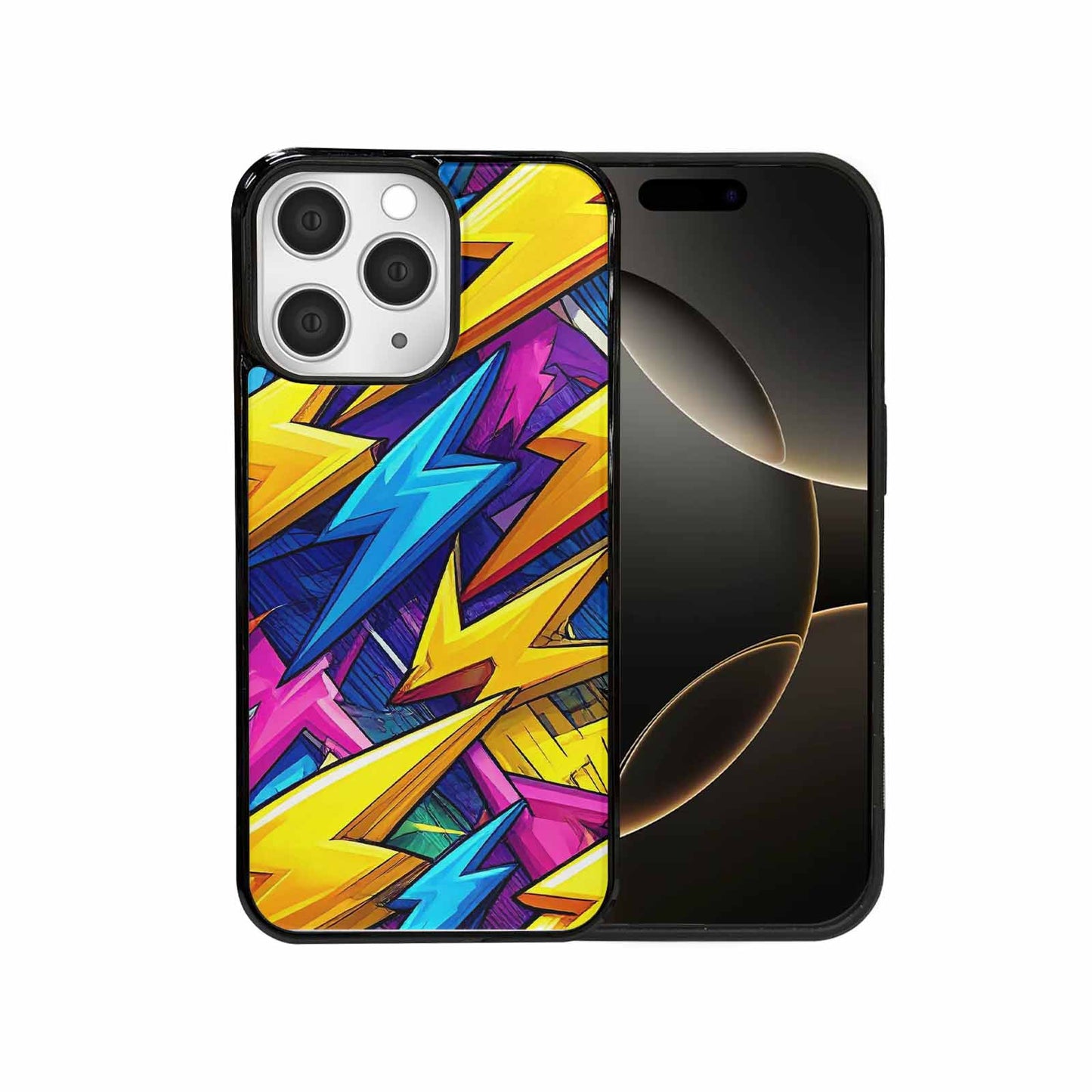 iPhone 15 Pro Max Case — Lightning Bolt Storm Pattern Hundreds Of, Customized Protective Case