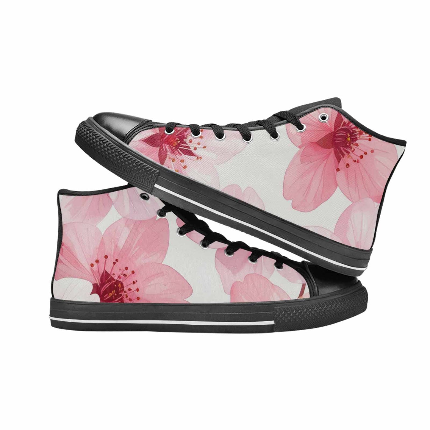 MEN'S Japanese Cherry Blossom High Top Canvas Surreal Shoes