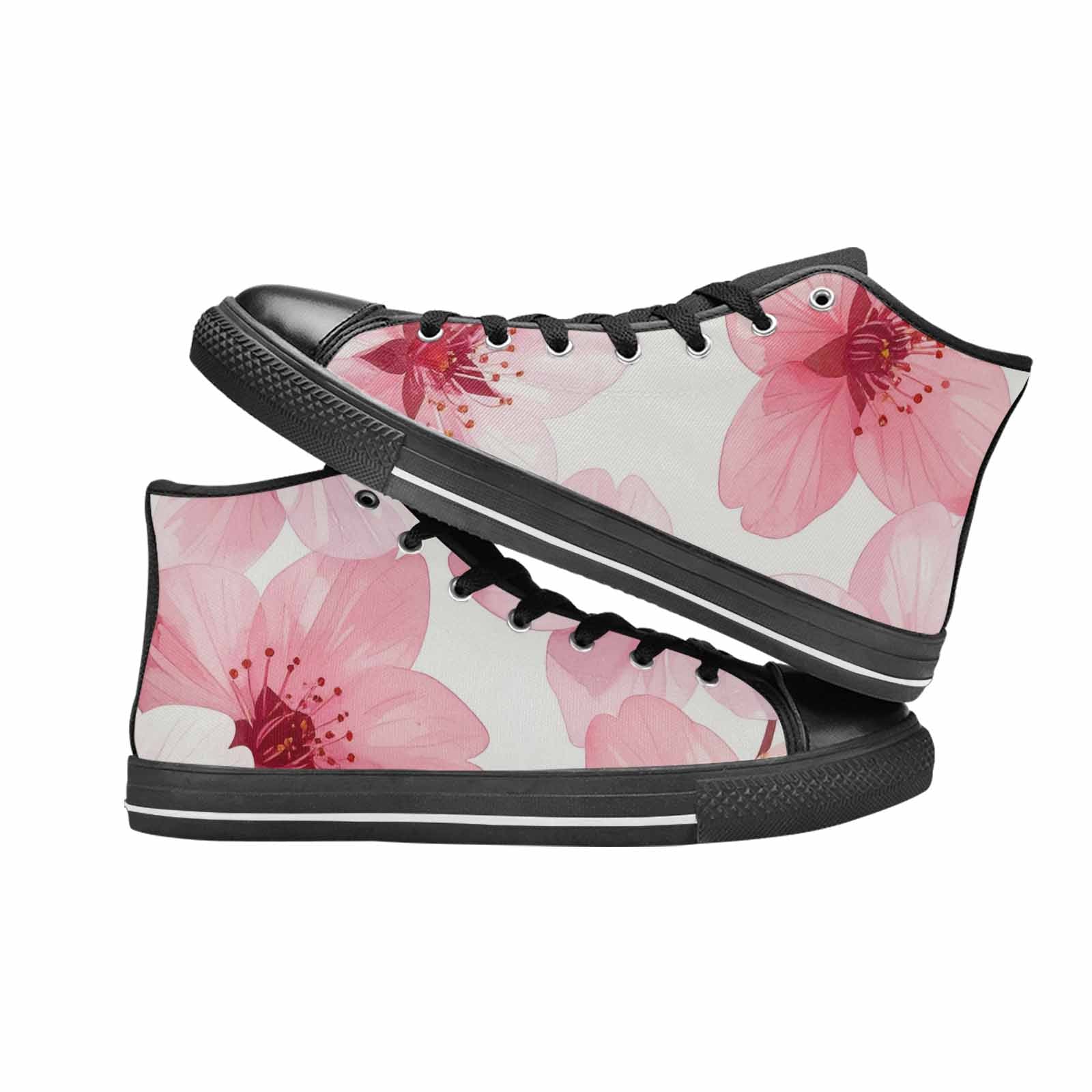 MEN'S Japanese Cherry Blossom High Top Canvas Surreal Shoes