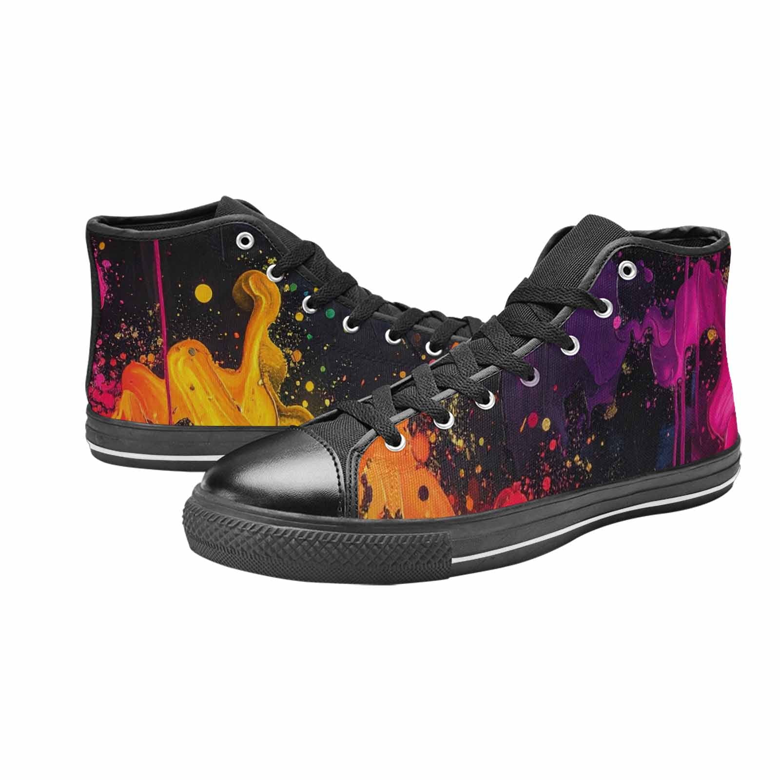 WOMEN'S Paint Splatter High Top Canvas Y2K Shoes