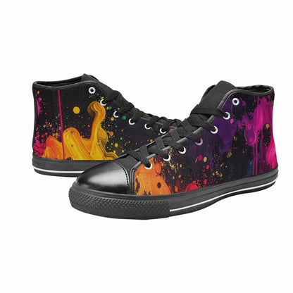 WOMEN'S Paint Splatter High Top Canvas Y2K Shoes