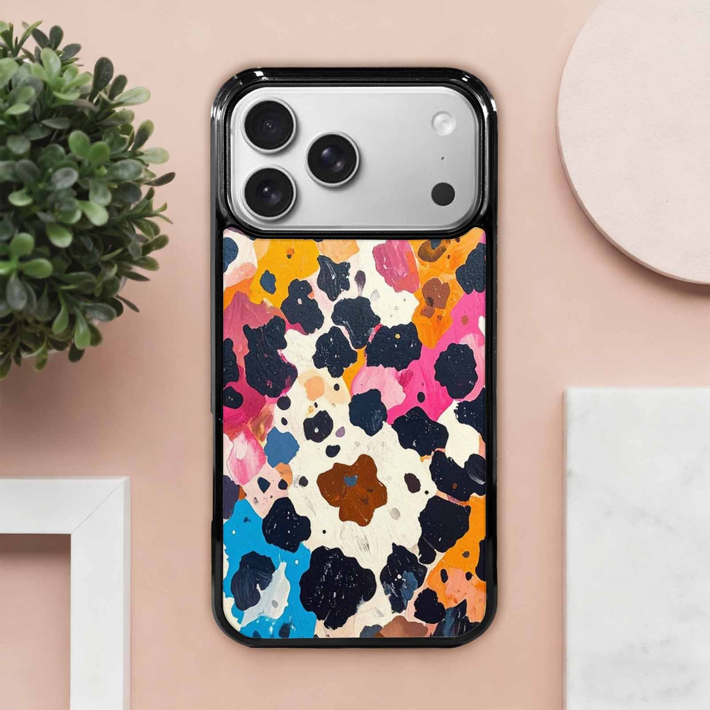 iPhone 17 Pro Max Case — Small Cow Animal Print Animal Print, Unique Phone Case Design