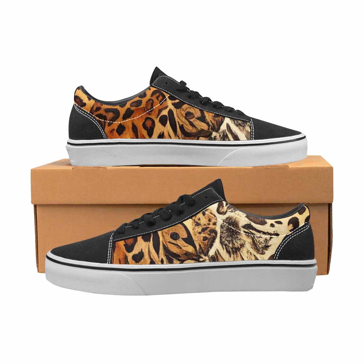 MEN'S Animal Print Canvas Lace-Up Wallpaper Art Sneakers