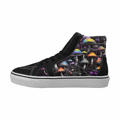 MEN'S Rainbow Drip Mushrooms High Top Canvas Surreal Custom Shoes