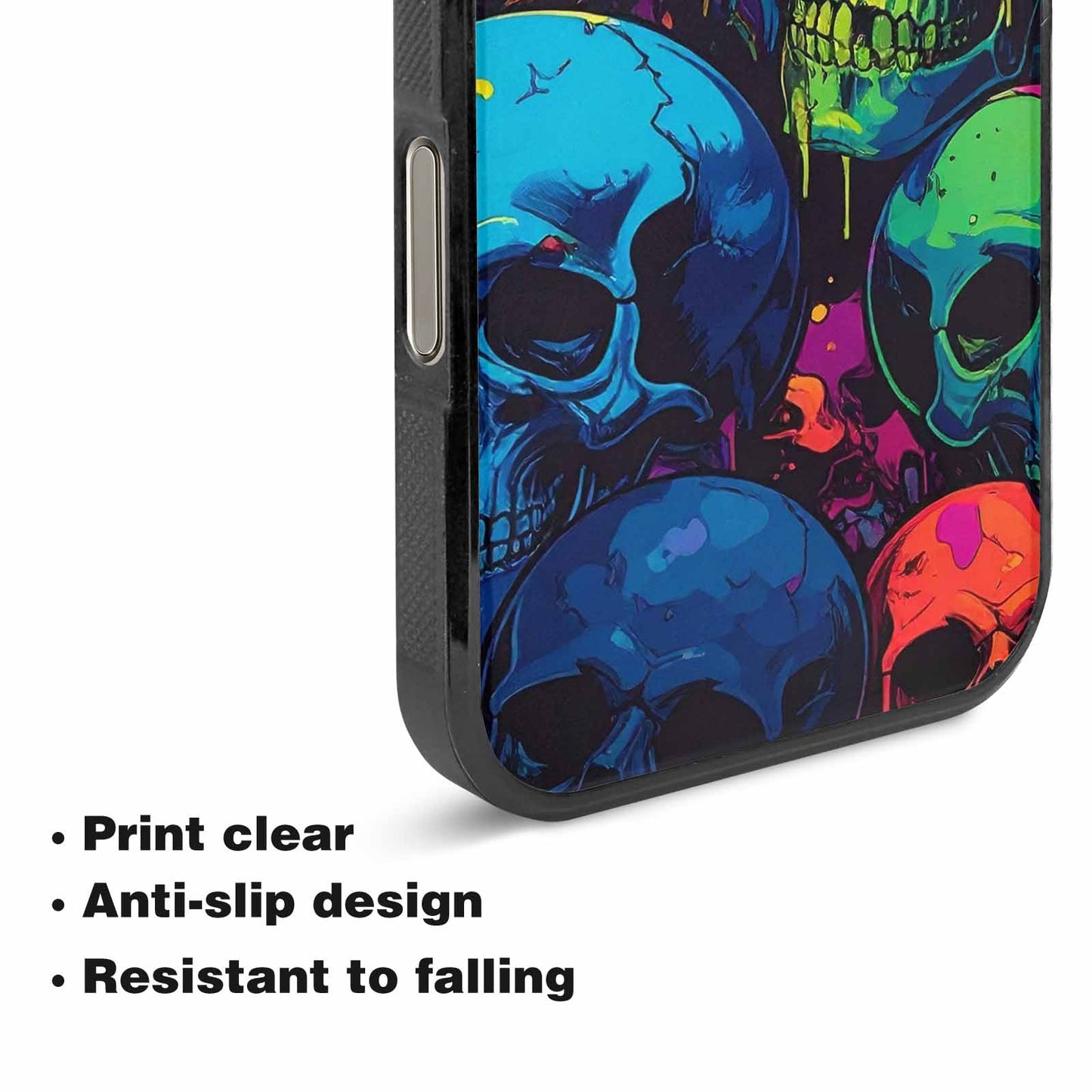 iPhone 16 Pro Max Case — 1000s Of Skulls Digital Camo Drip, Custom Art Phone Cover