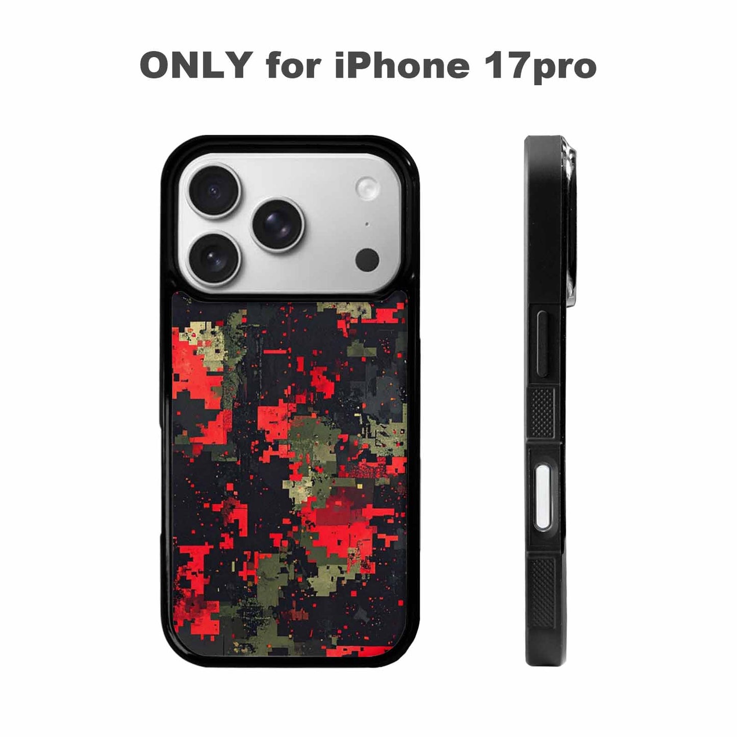 iPhone 17 Pro Case — Small Military Camouflage Blotch Pattern Camo, Custom Print Case Cover