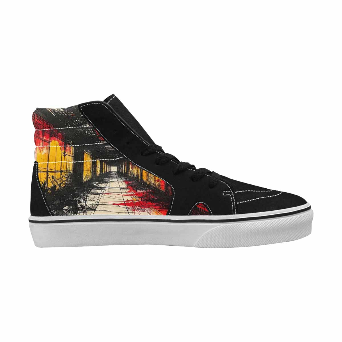 MEN'S Liminal Space Fragment High Top Canvas Y2K Custom Shoes
