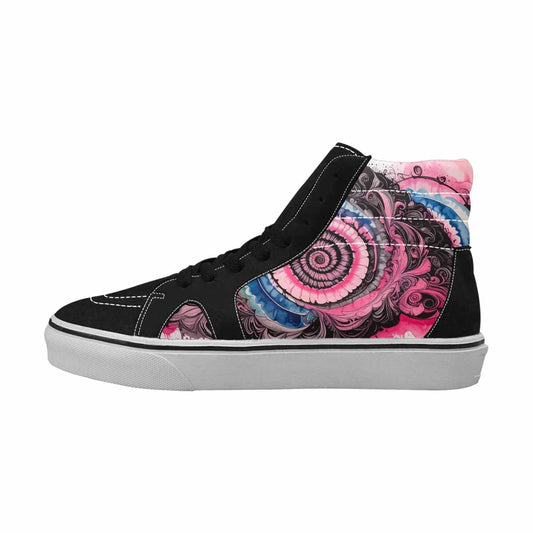 MEN'S Tie High Top Canvas Surreal Custom Shoes