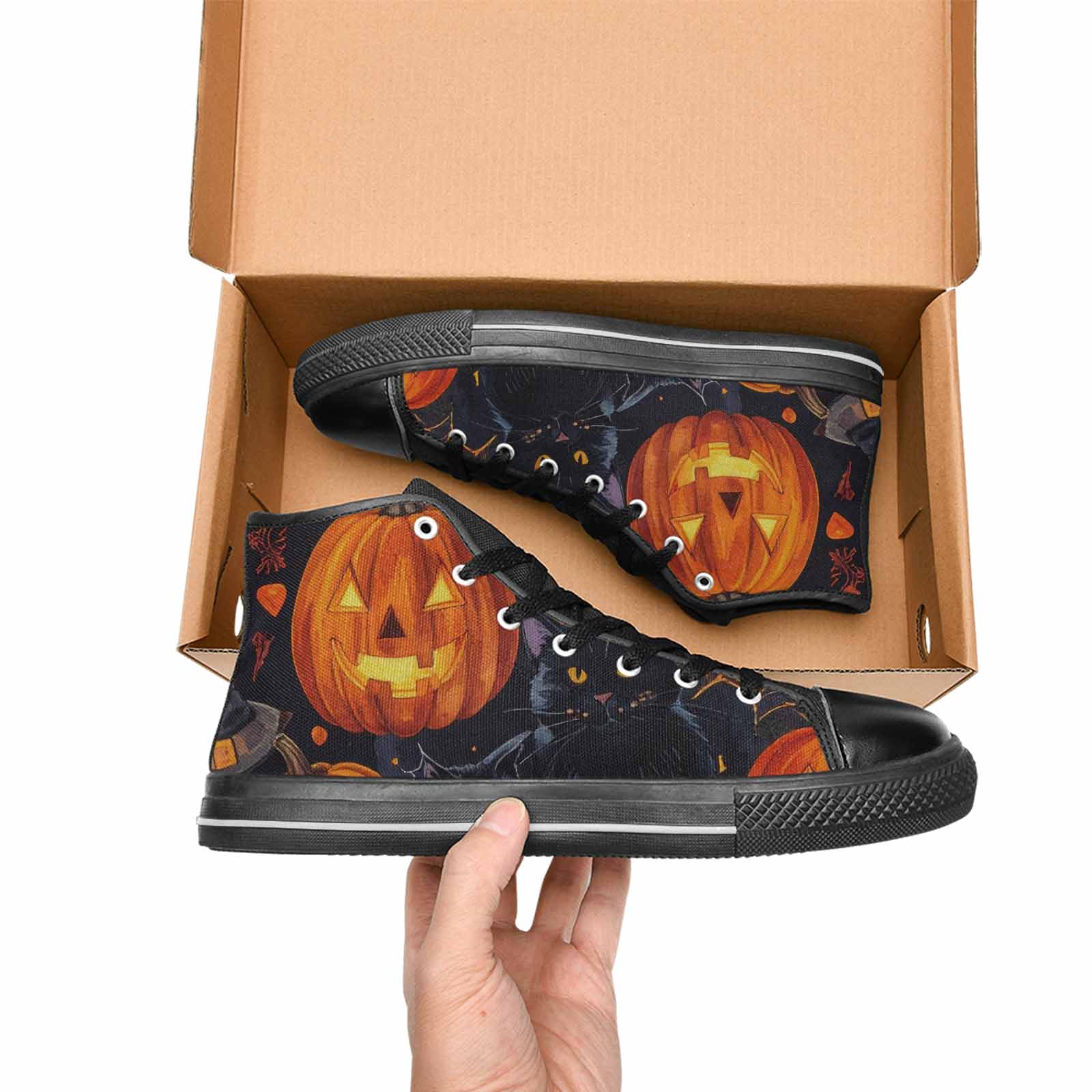 MEN'S Halloween High Top Canvas Neon Fantasy Shoes