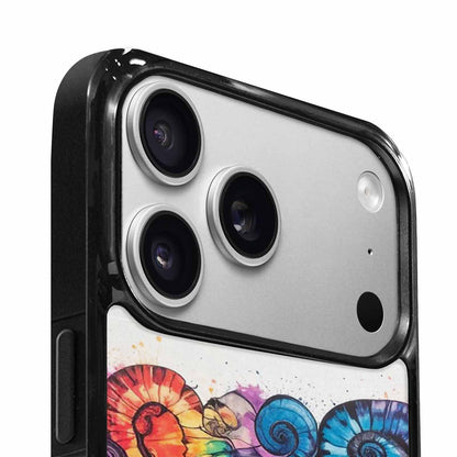 iPhone 17 Pro Case — Tie Dye Swirls Black Pink Tie, Personalized Phone Case