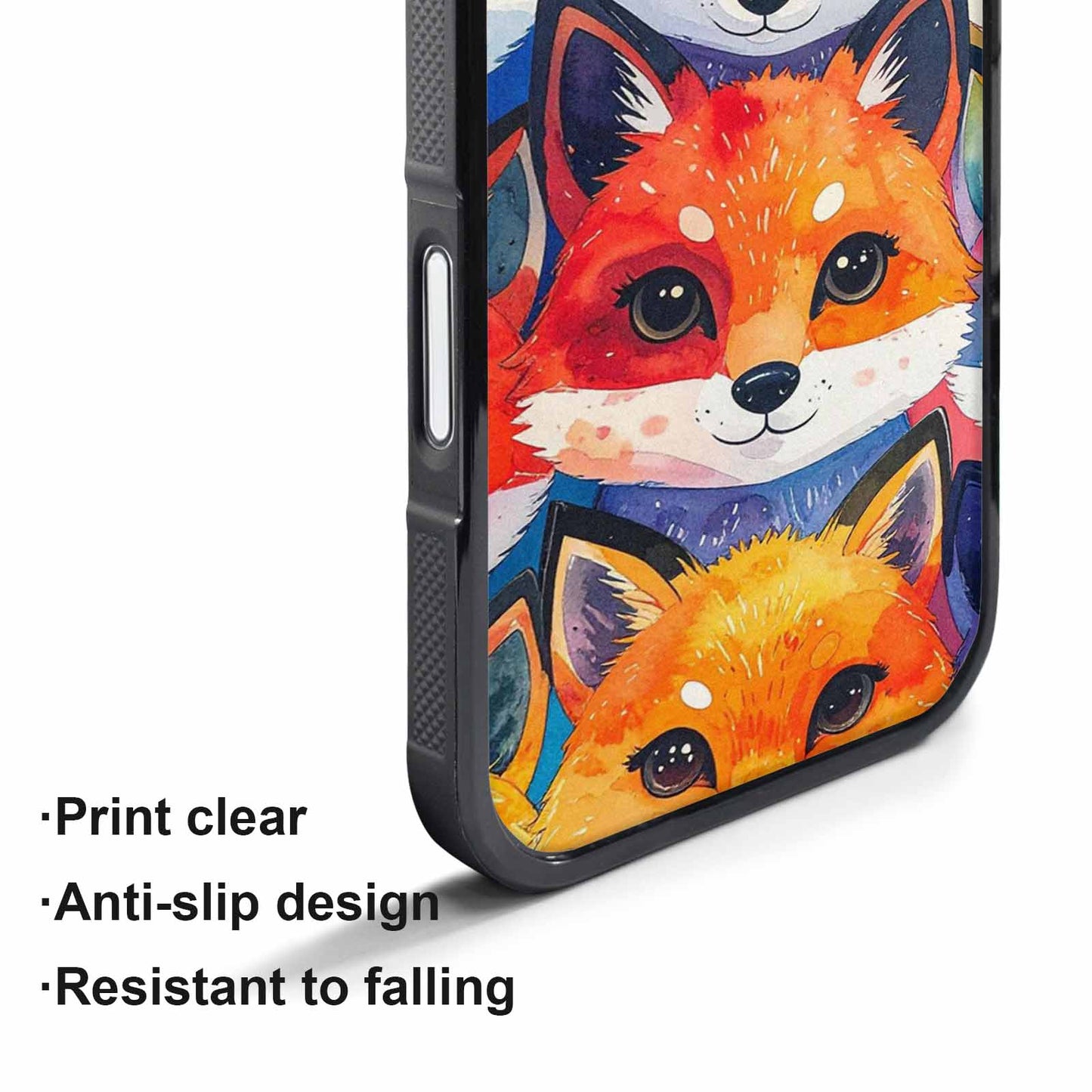 iPhone 17 Pro Max Case — Watercolor Kawaii Fox Watercolor Abstract, Custom Designed Case Cover