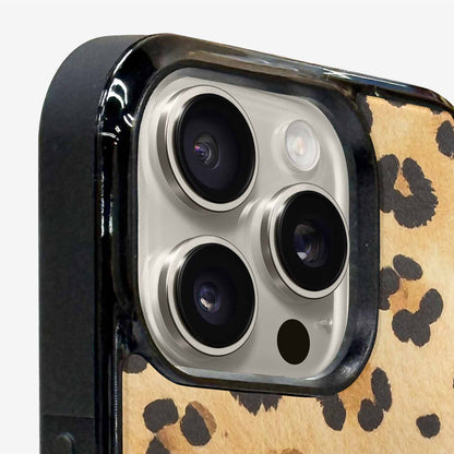 iPhone 16 Pro Case — Cheetah Print Sandy Tan Base With, Unique Phone Case Design