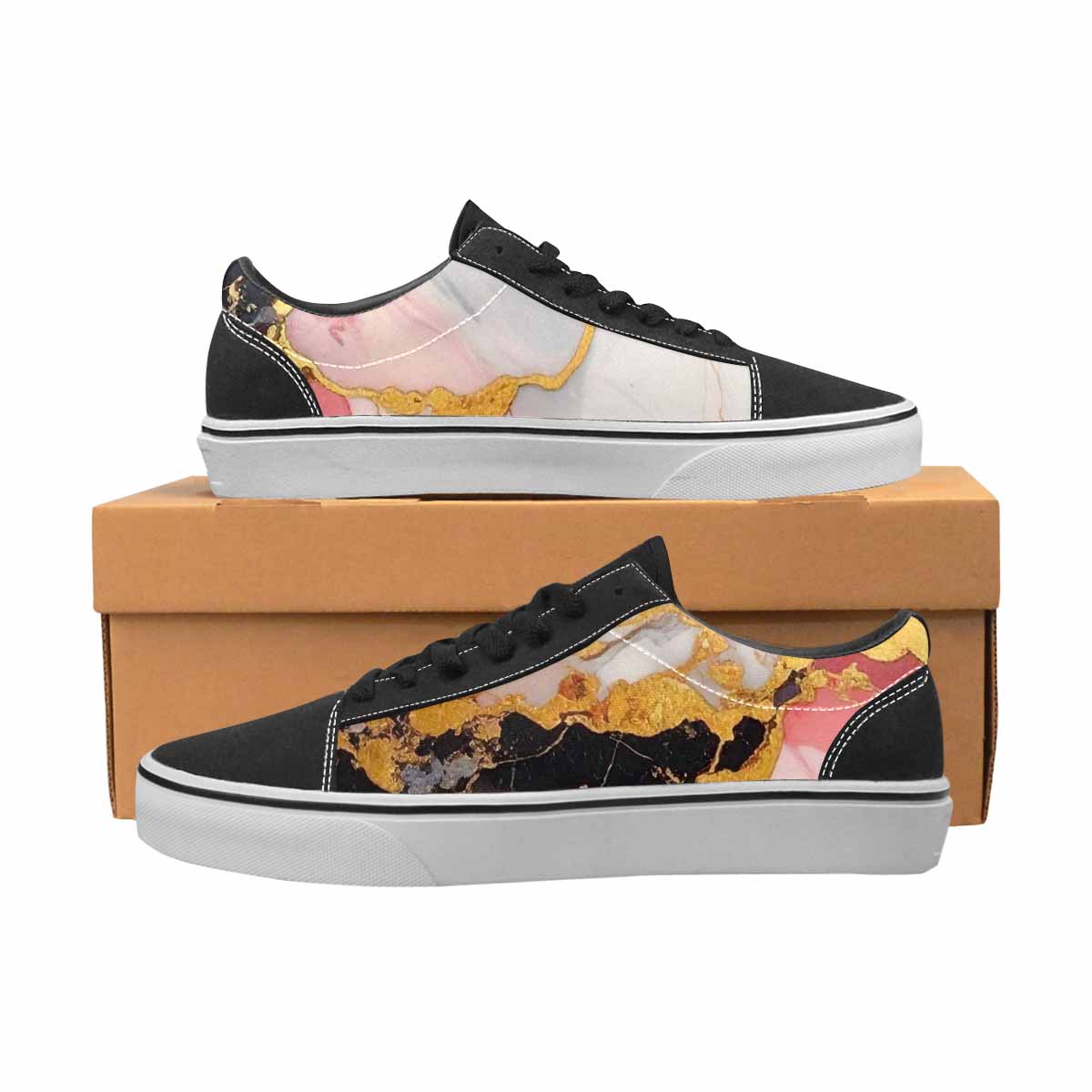 WOMEN'S Marble Vein Lace-Up Canvas Y2K Shoes
