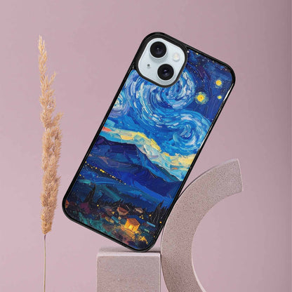 iPhone 15 Plus Case — Starry Night Van Gogh Paint Art, Custom Art Phone Cover