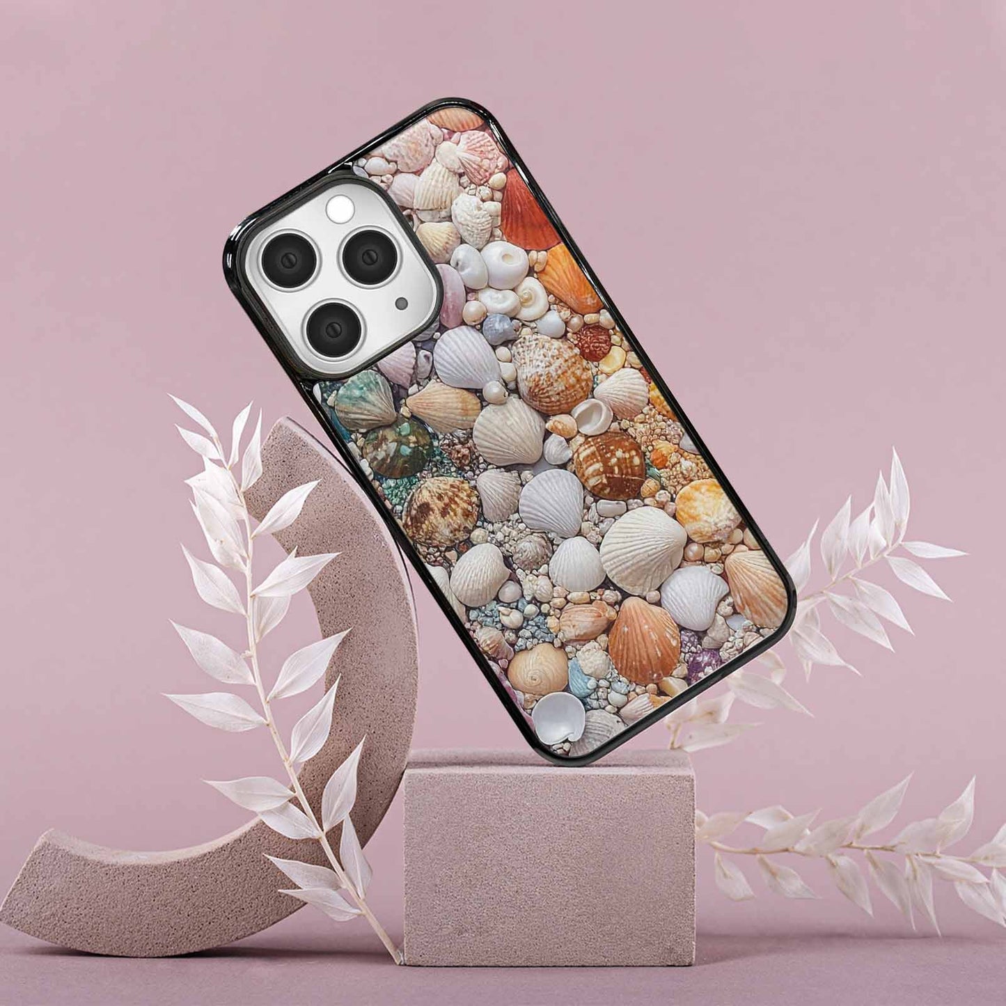 iPhone 15 Pro Max Case — Seashell Collage Seashell Collage Pattern Hundreds, Custom Art Phone Cover