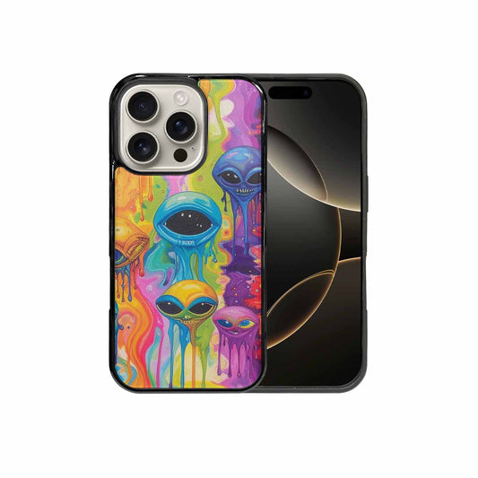 iPhone 16 Pro Case — Aliens Tie Dyemelting Aliens P Bod, Custom Printed Phone Case