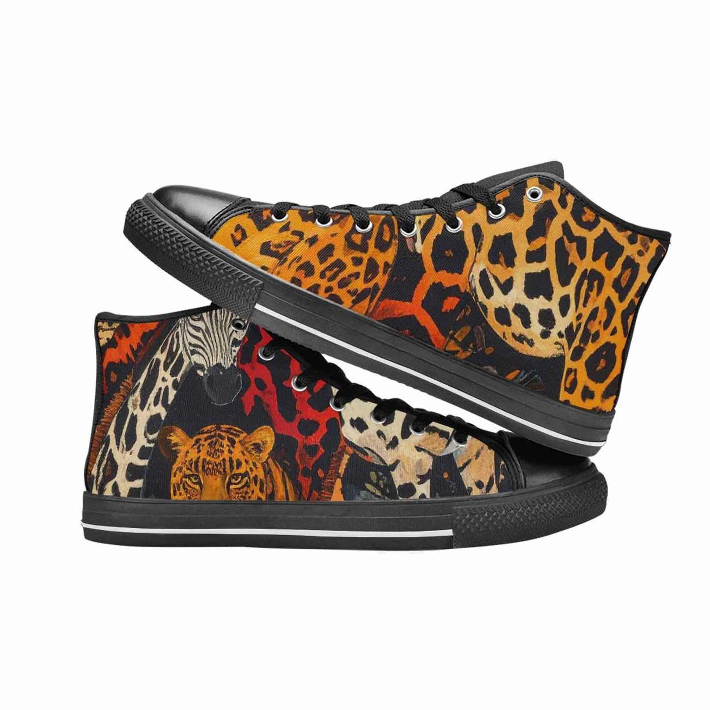 WOMEN'S Animal Print High Top Canvas Surreal Shoes