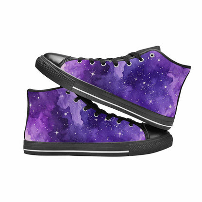 MEN'S Galaxy Art - High Top Canvas Grunge Custom Shoes