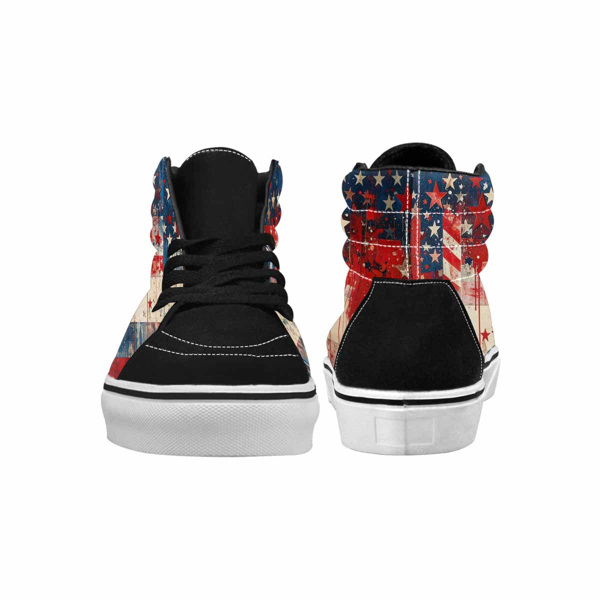 MEN'S Patriotic High Top Canvas Graphic Print Dark Academia Custom Shoes