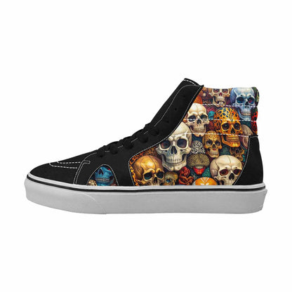 MEN'S Skulls  Animal Print High Top Canvas Y2K Custom Shoes