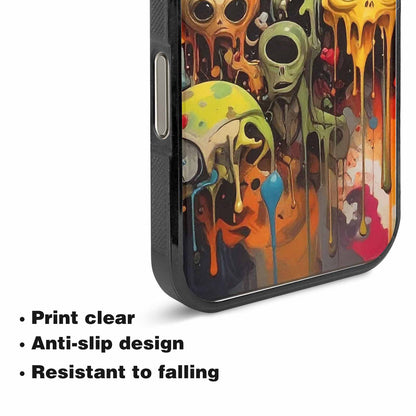 iPhone 15 Pro Max Case — Aliens Camomelting Aliens Patt, Unique Phone Case Design