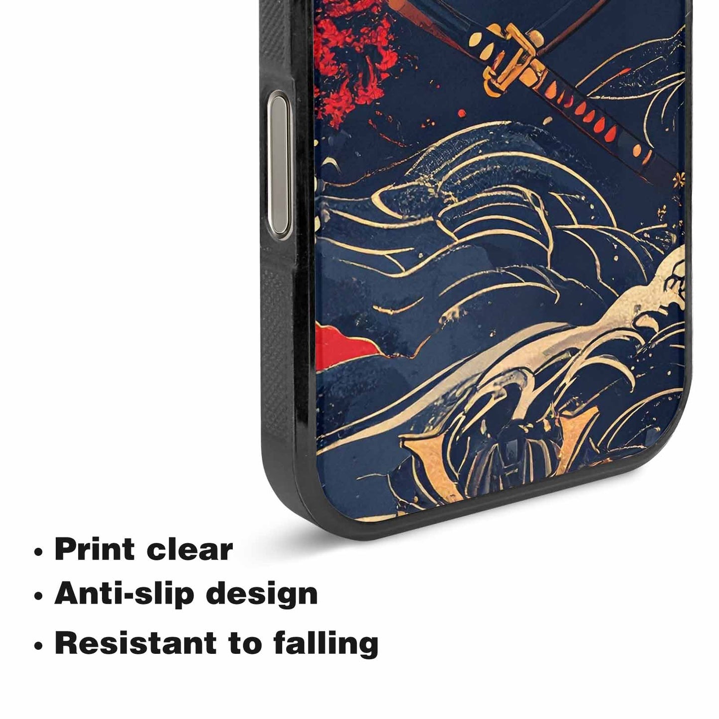 iPhone 16 Pro Case — Samurai Art Repeat Pattern, Original Design Phone Case