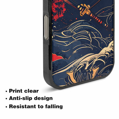 iPhone 16 Pro Case — Samurai Art Repeat Pattern, Original Design Phone Case