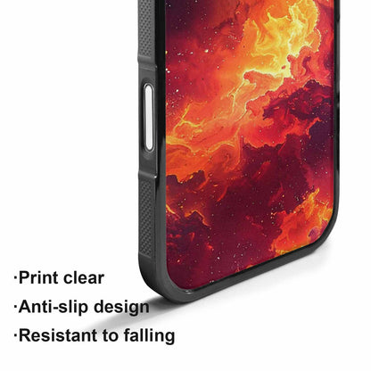 iPhone 17 Case — Galaxy Art Red Orange Galaxy Space, Original Design Phone Case