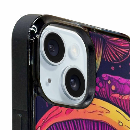 iPhone 15 Plus Case — Psychedelic Mushroom Custom Personalized Phone Cover, Unique Phone Case Design