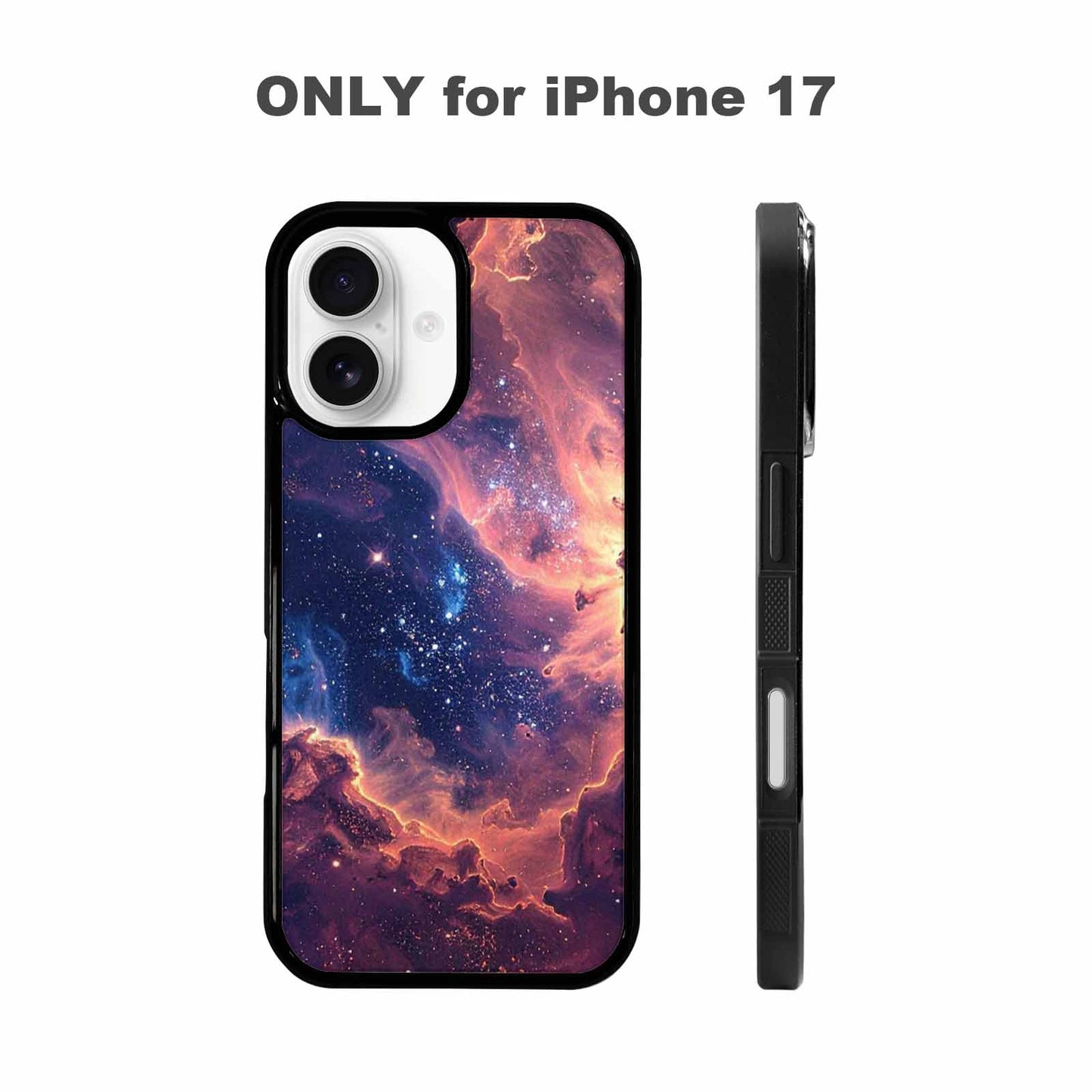 iPhone 17 Case — Nebula Texture With Dense Galaxy Space, Personalized Phone Case