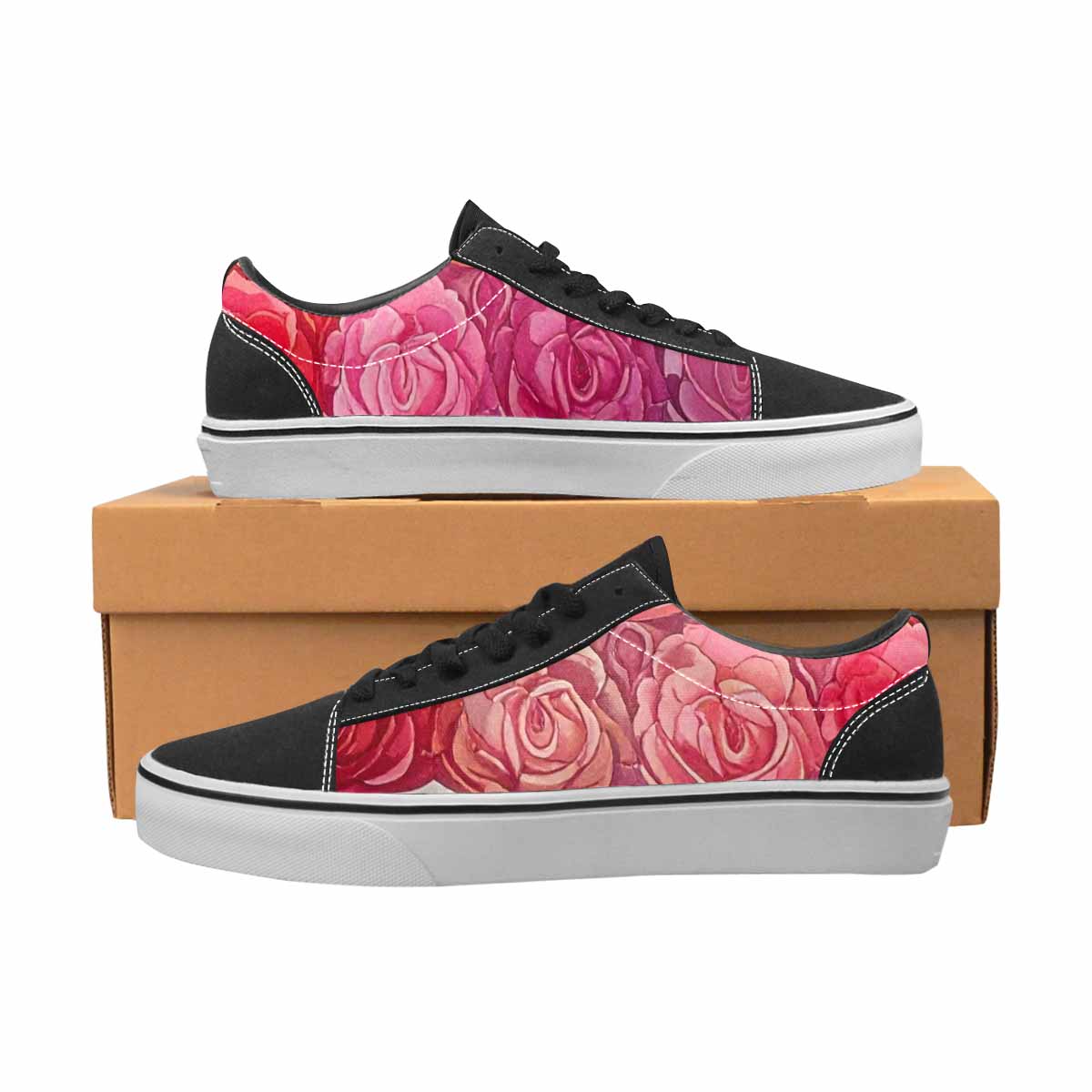 WOMEN'S Lesbian Flag Color Canvas Lace-Up Neon Fantasy Sneakers