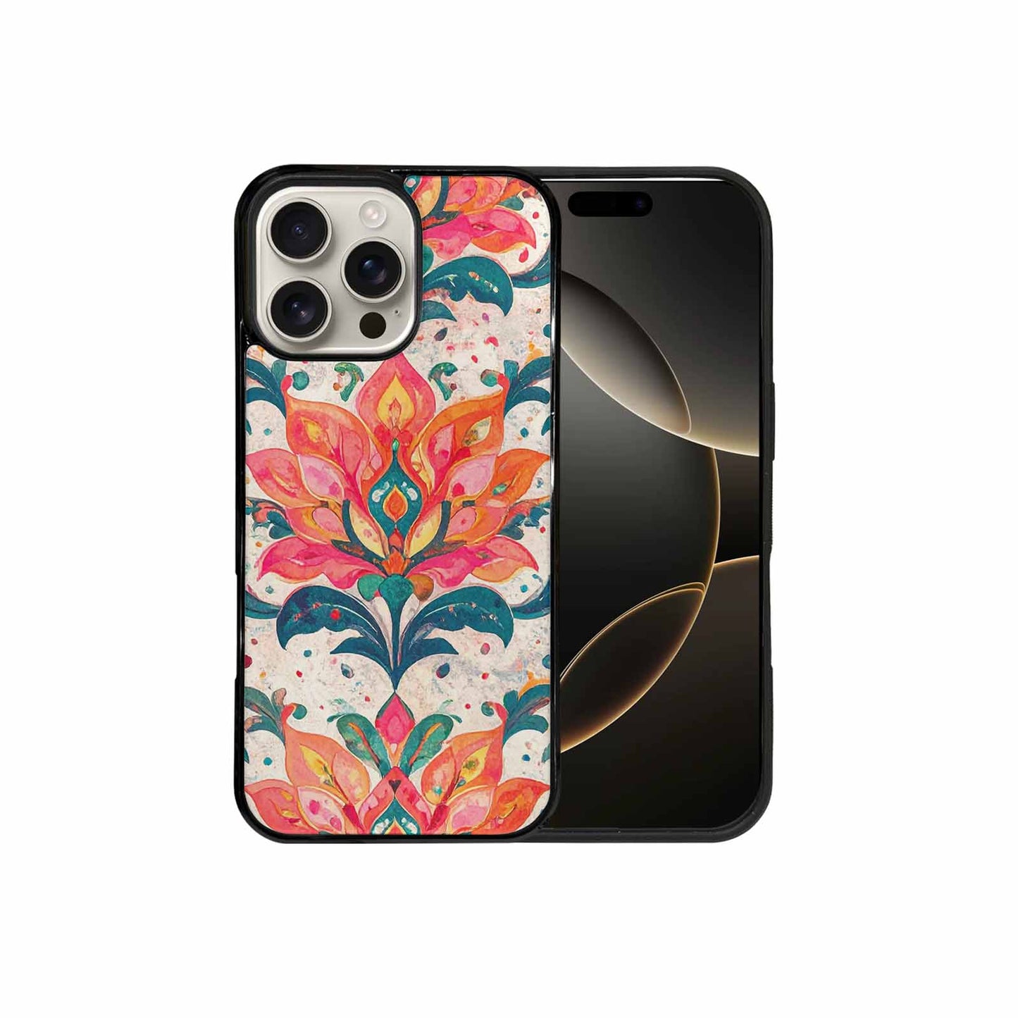 iPhone 16 Pro Max Case — Marble Floral, Custom Art Phone Cover