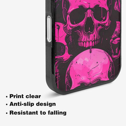 iPhone 16 Plus Case — Pink Purple Skeletons Neon Drip Melting, Unique Phone Case Design