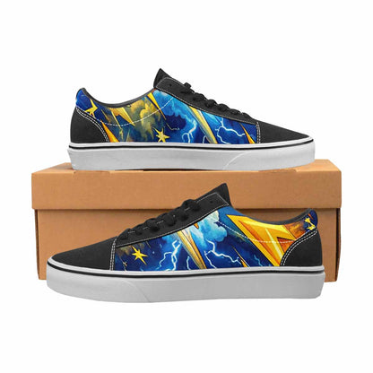 WOMEN'S Lightning Bolt Canvas Lace-Up Grunge Custom Shoes