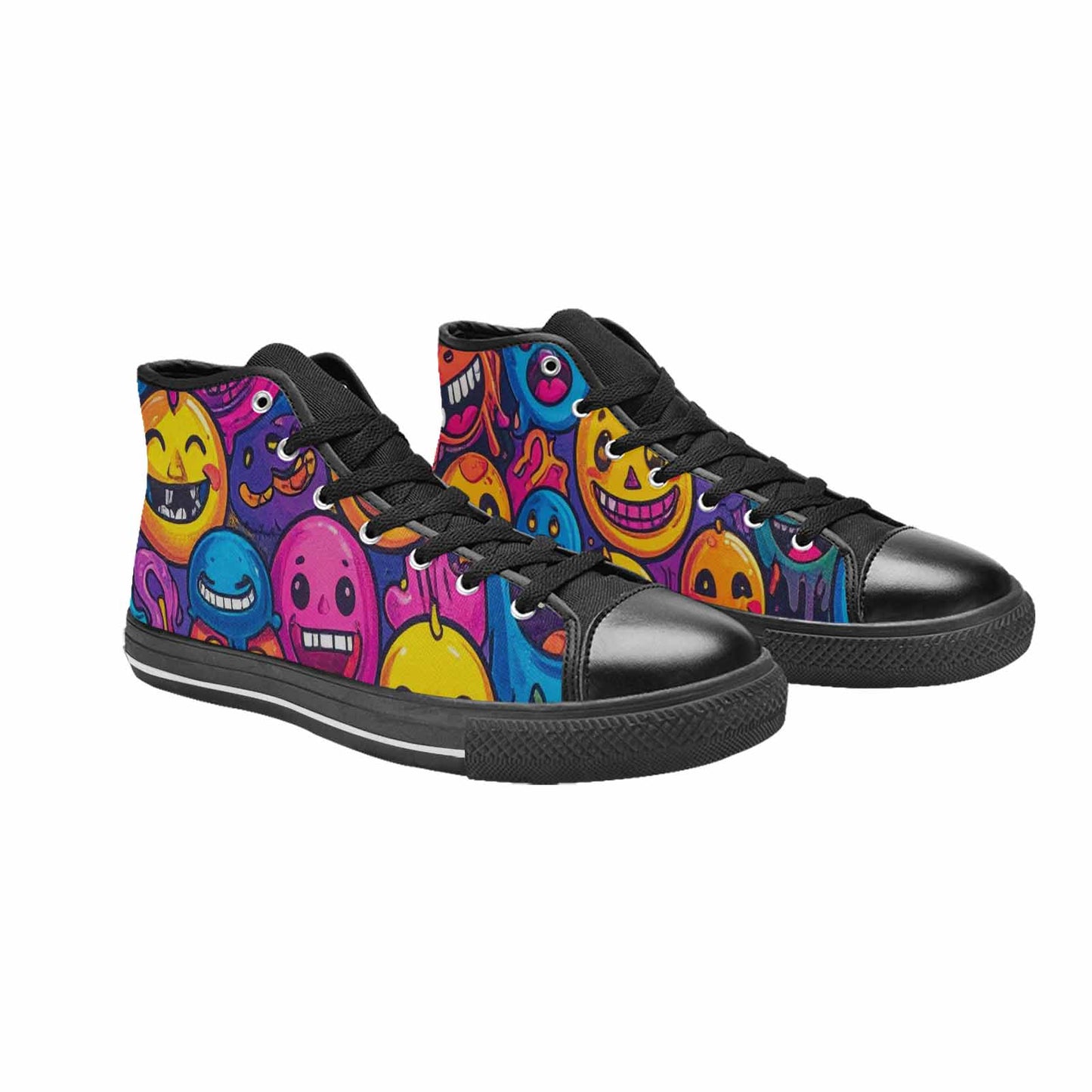WOMEN'S Funny Looking Cartoon High Top Canvas Y2K Custom Sneakers