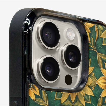 iPhone 16 Pro Case — Sunflower Mandala Kaleidoscope Custom, Custom Print Case Cover