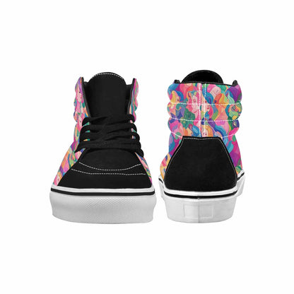MEN'S Polysexual Flag Color High Top Canvas Vibrant Chaos Custom Shoes