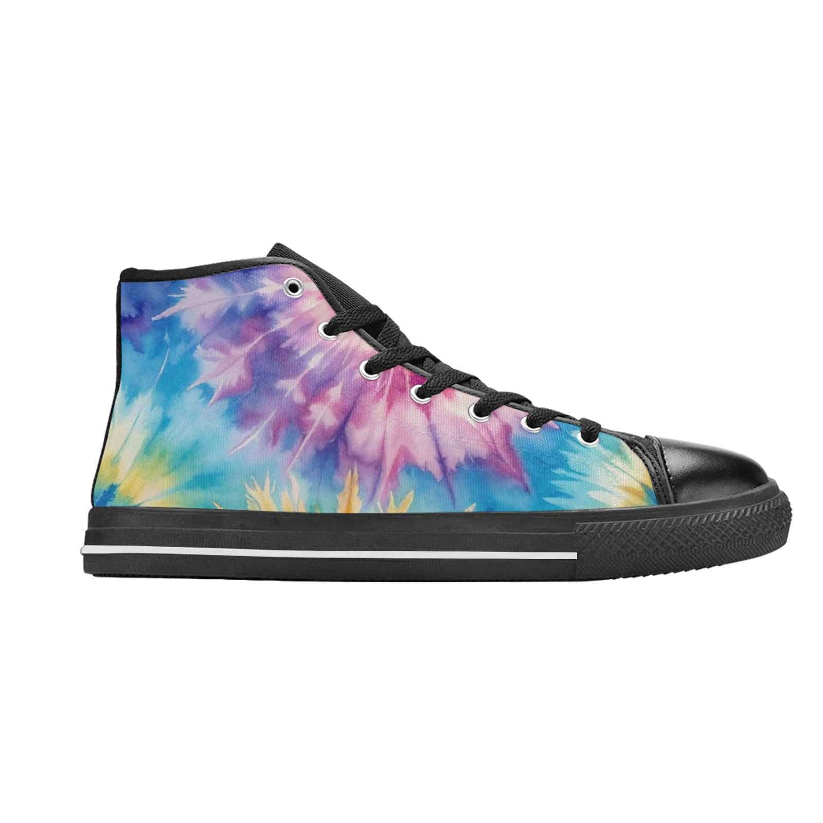 MEN'S Tie Dye Swirl High Top Canvas Surreal Sneakers