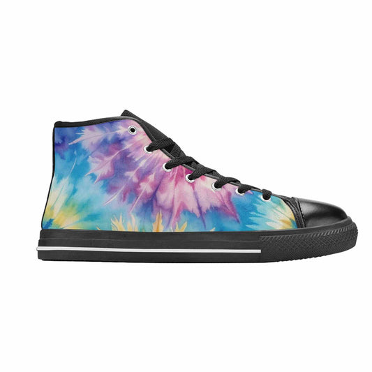 MEN'S Tie Dye Swirl High Top Canvas Surreal Sneakers