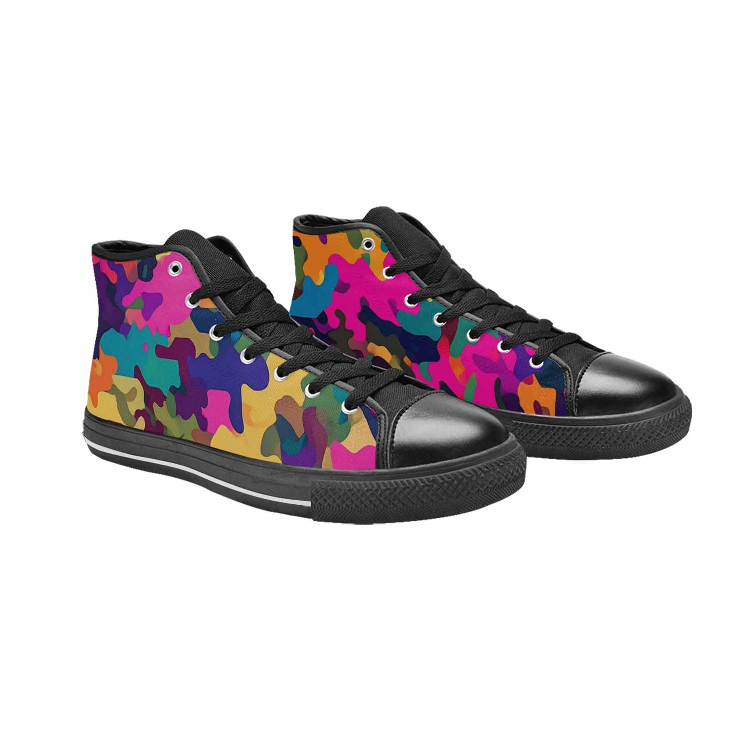 WOMEN'S Military Camouflage Blotch High Top Canvas Y2K Custom Shoes