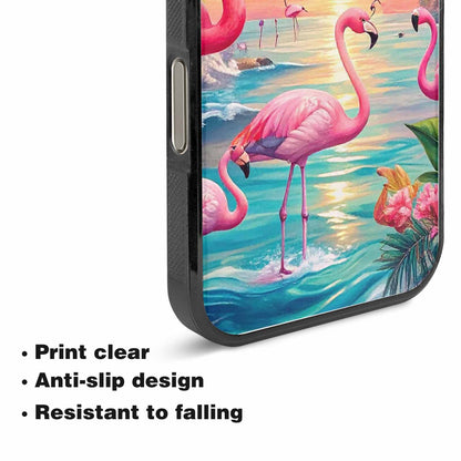 iPhone 15 Pro Max Case — Flamingo Tropical Flamingo Tropical Pattern Hundreds, Custom Phone Case