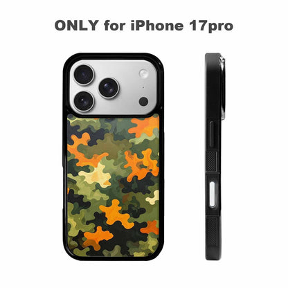 iPhone 17 Pro Case — Small Military Camouflage Blotch Pattern Camo, Customized Protective Case