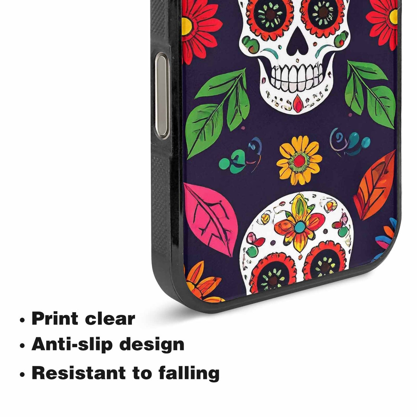 iPhone 16 Pro Max Case — Sunflowers Hundreds Of Skulls Art Seamless, Original Design Phone Case
