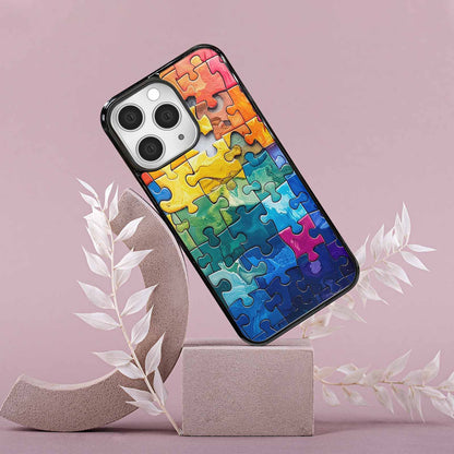 iPhone 15 Pro Max Case — Autism Puzzle Pieces Puzzle Piece Pattern, Original Design Phone Case