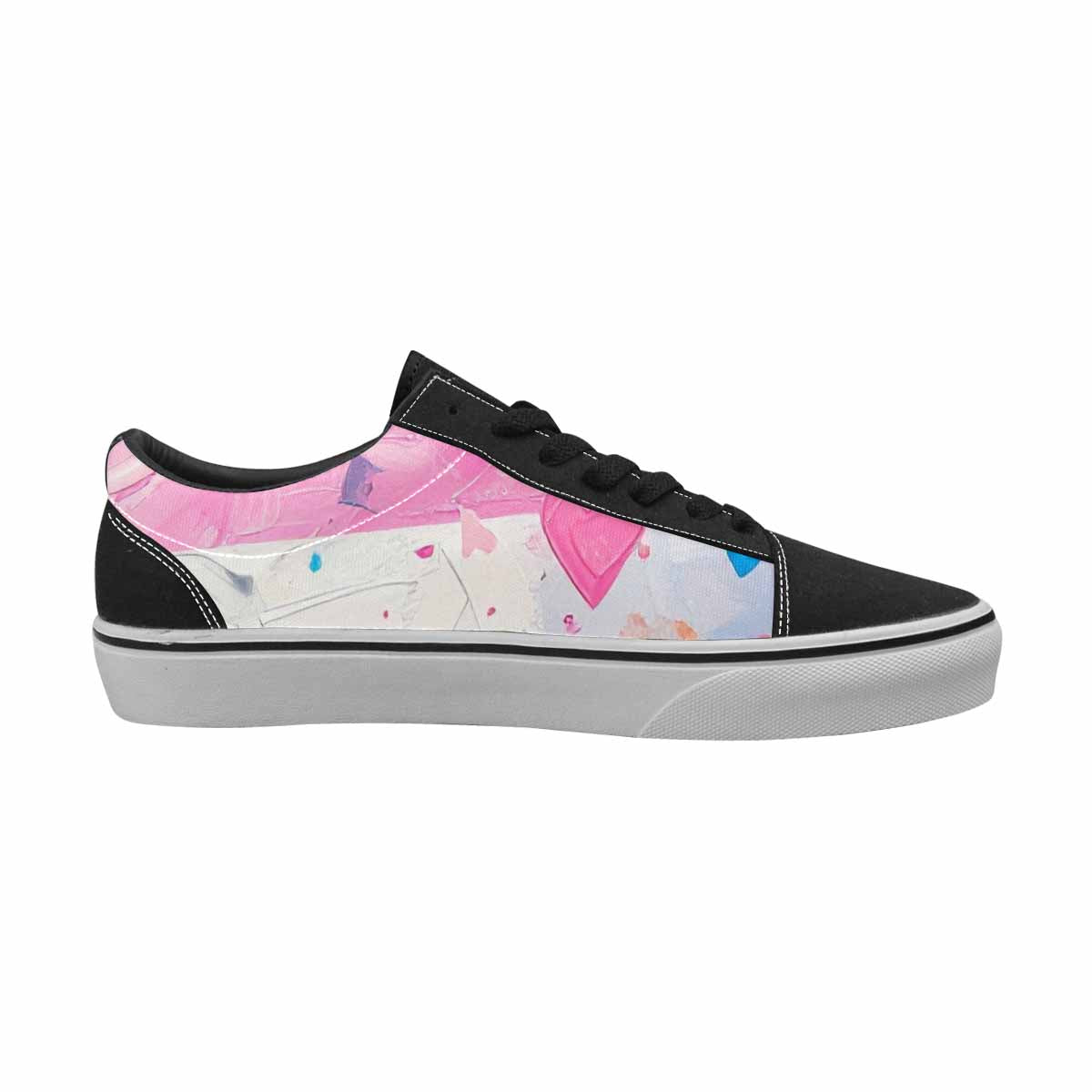 WOMEN'S Transgender Pride Flag Lace-Up Canvas Grunge Custom Shoes