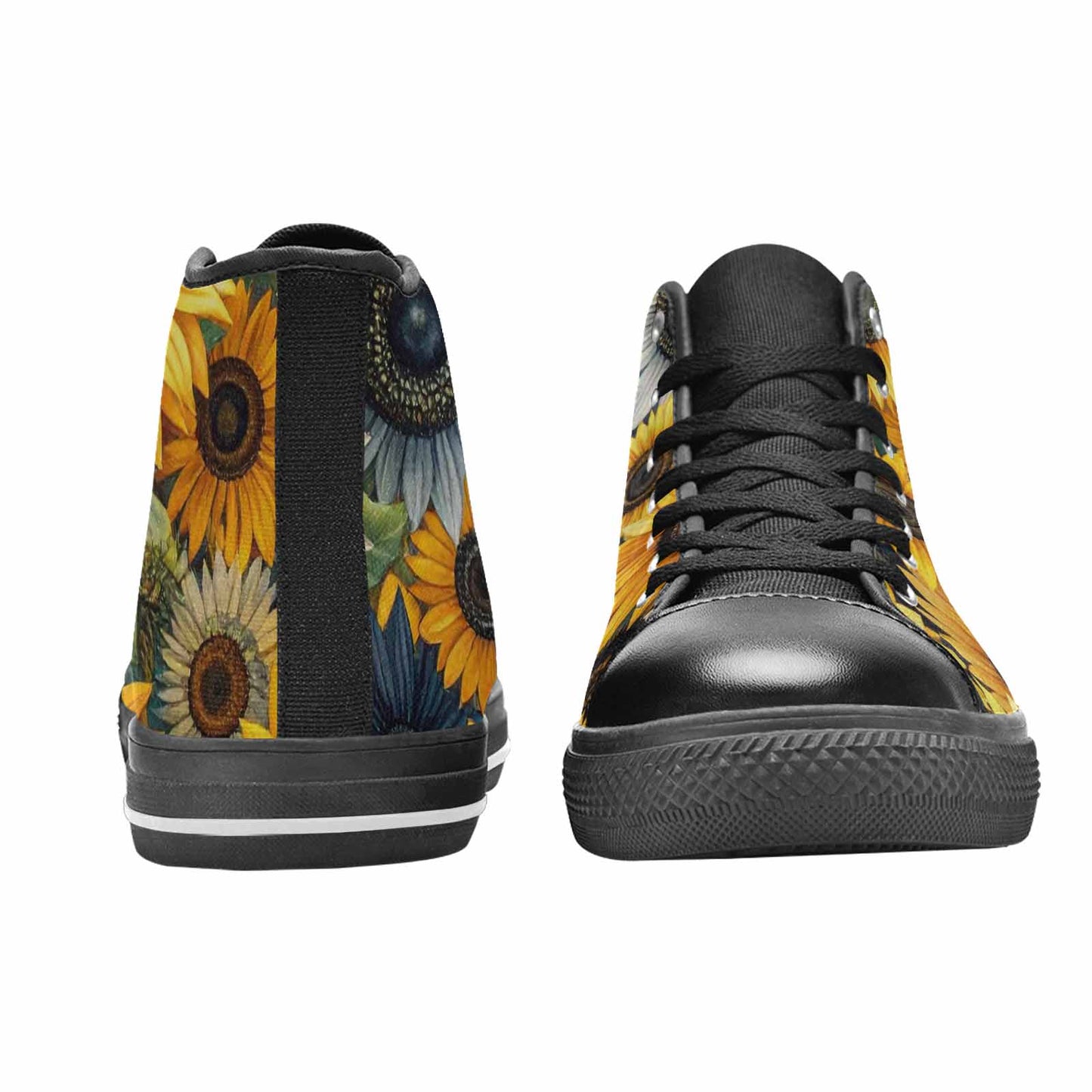 WOMEN'S Blend Melt Them High Top Canvas Wallpaper Art Custom Sneakers