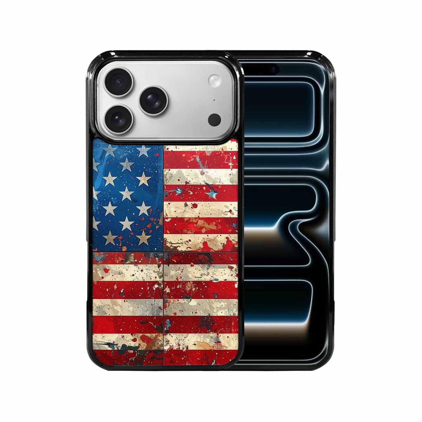iPhone 17 Pro Max Case — Small American Flag Stars Galaxy Space, Custom Print Case Cover