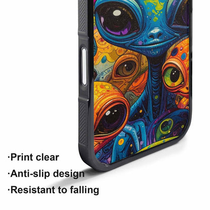 iPhone 17 Air Case — Cartoon Alien Characters Alien Scifi, Custom Print Case Cover