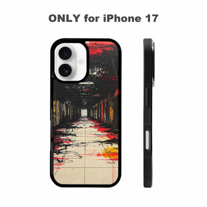 iPhone 17 Case — Black &amp; Red Ink Galaxy Space, Custom Print Case Cover