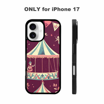 iPhone 17 Case — Vintage Circus Art Pattern Retro Vintage, Personalized Phone Case
